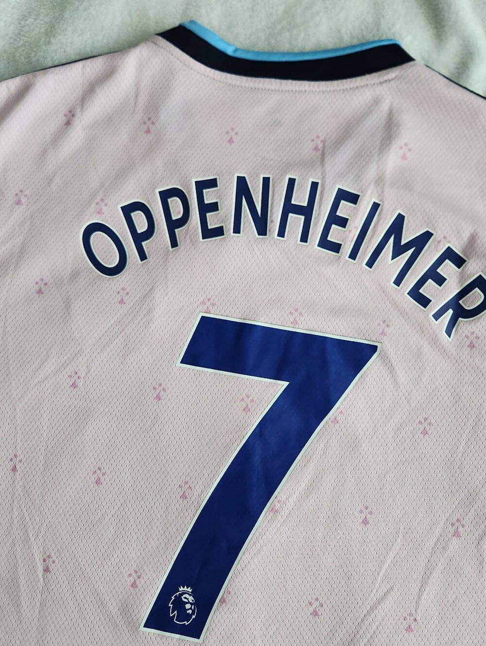 Mens Arsenal FC Oppenheimer #7 Soccer Jersey Third Kit Adidas Pink RARE! EXC CON - Picture 8 of 12